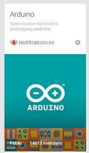 Arduino community on G+