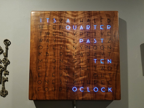 Arduino Blog » Check the time on a beautiful wooden word clock