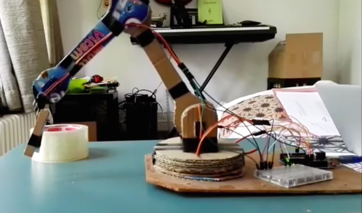 your own robotic arm out of cardboard | Arduino Blog