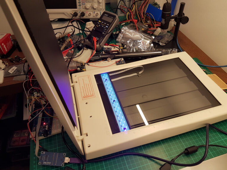 Turn a flatbed scanner into a PCB UV exposure device | Arduino Blog