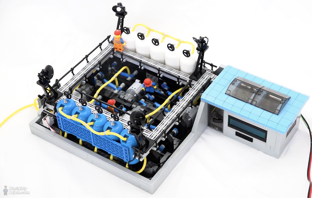 beautifully-designed LEGO compressor | Arduino Blog