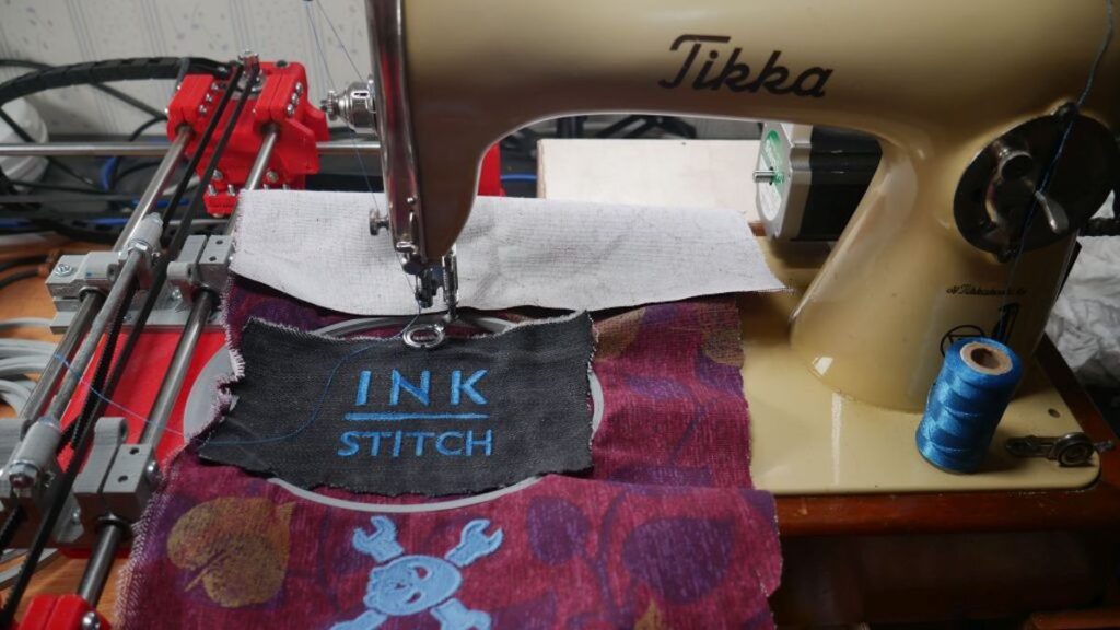 Upgrade a sewing machine into an automatic embroidery rig