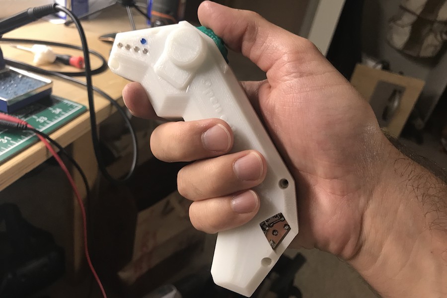 An e-skateboard controller made from 