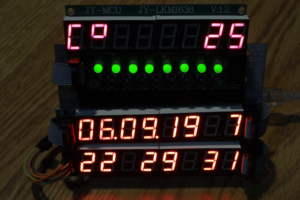 Intuitive Arduino clock has seven alarms and three LED displays ...