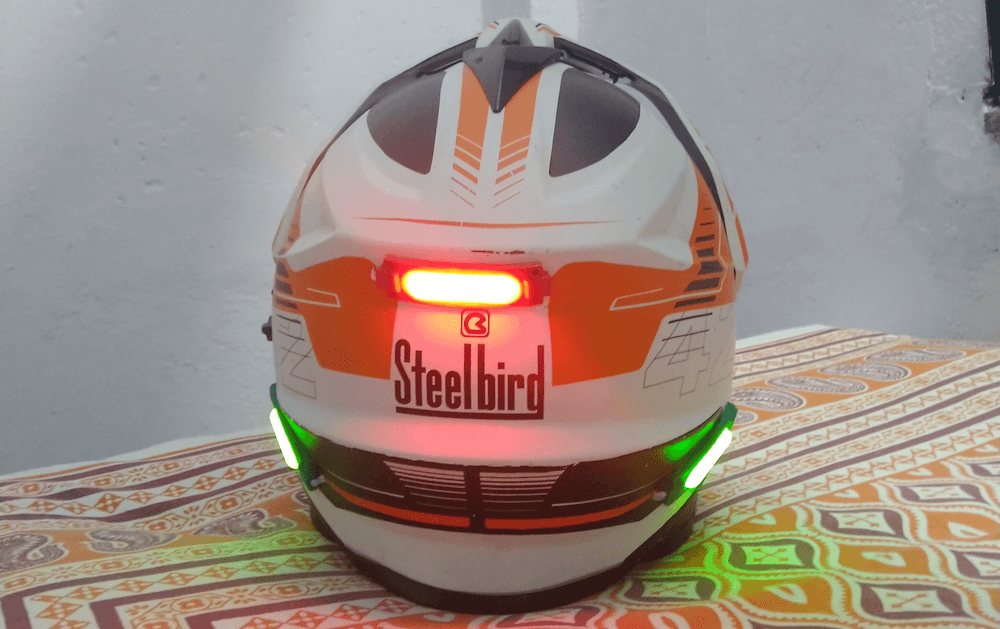 bike helmet with indicators