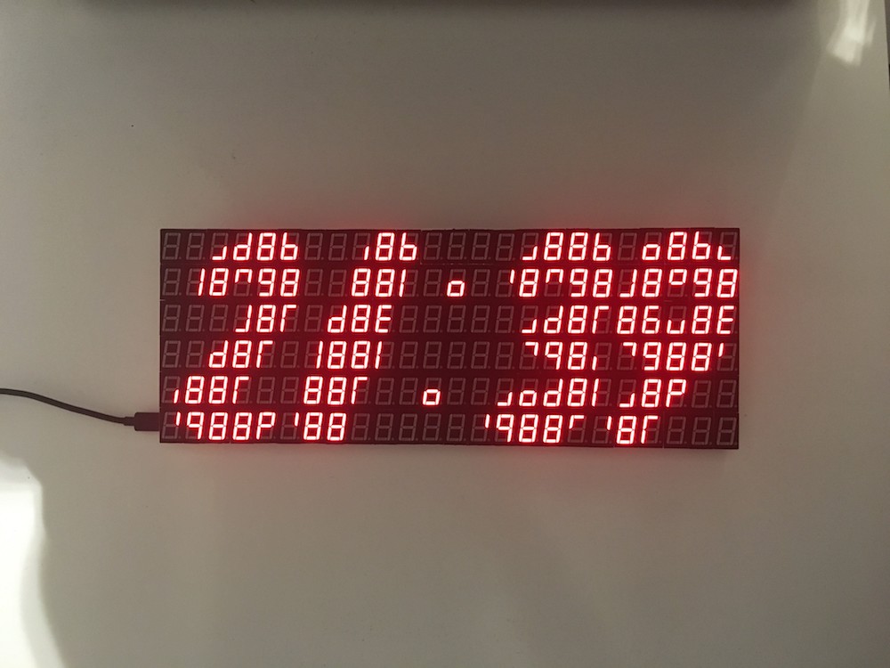 144 7segment displays make up this delightful digital clock Arduino Blog