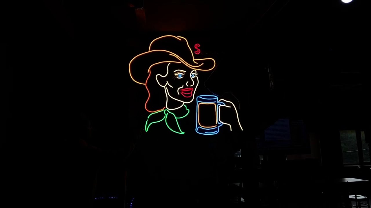 An old-school “neon” sign made with LEDs