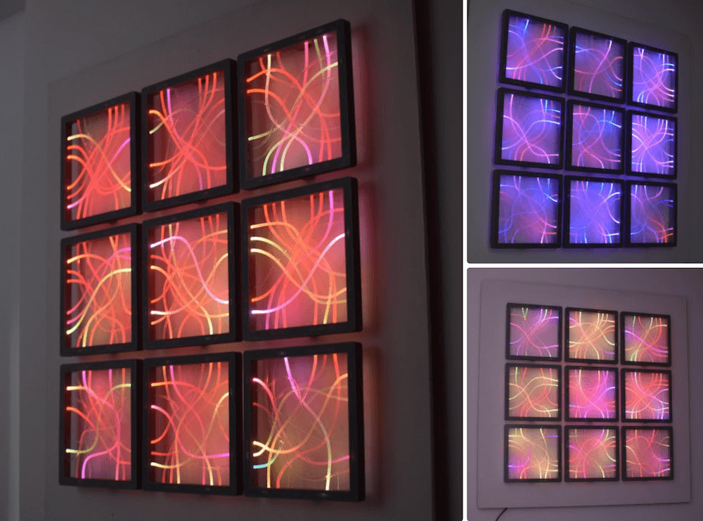 fiber optic wall hanging