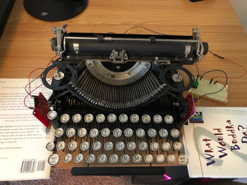 a typewriter keyboard