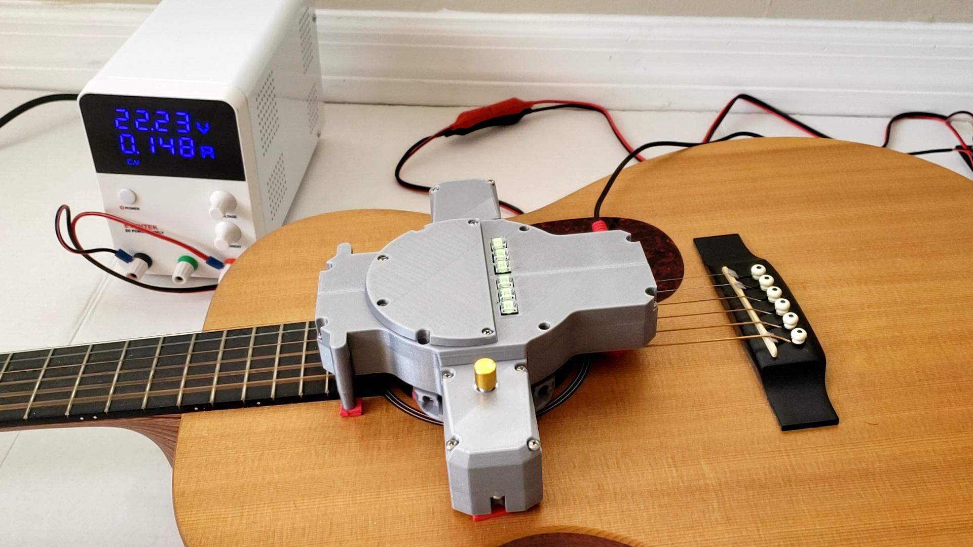 AutoStrummer is a DIY device that strums your guitar for you