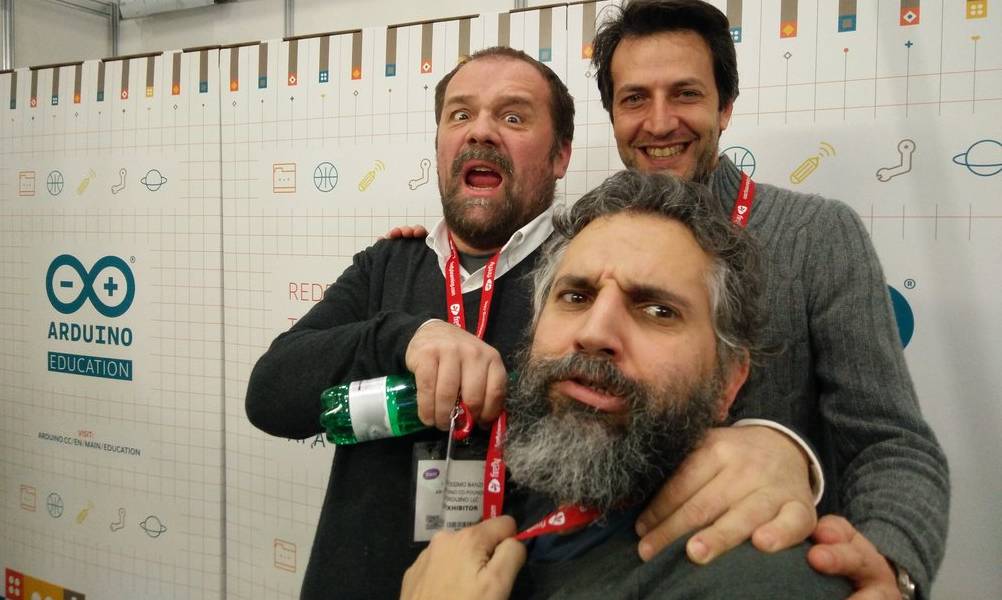 Massimo and David with Arduino CEO, Fabio Violante