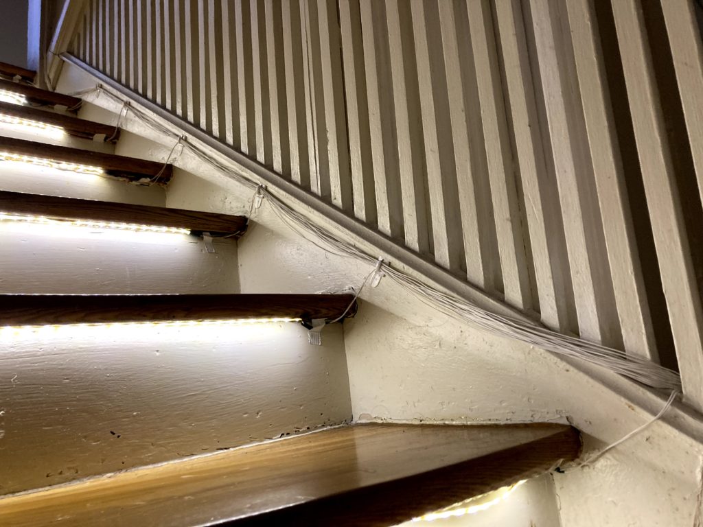 Cascading LED stair lights prevent late night tumbles — and put a show during parties | Arduino Blog