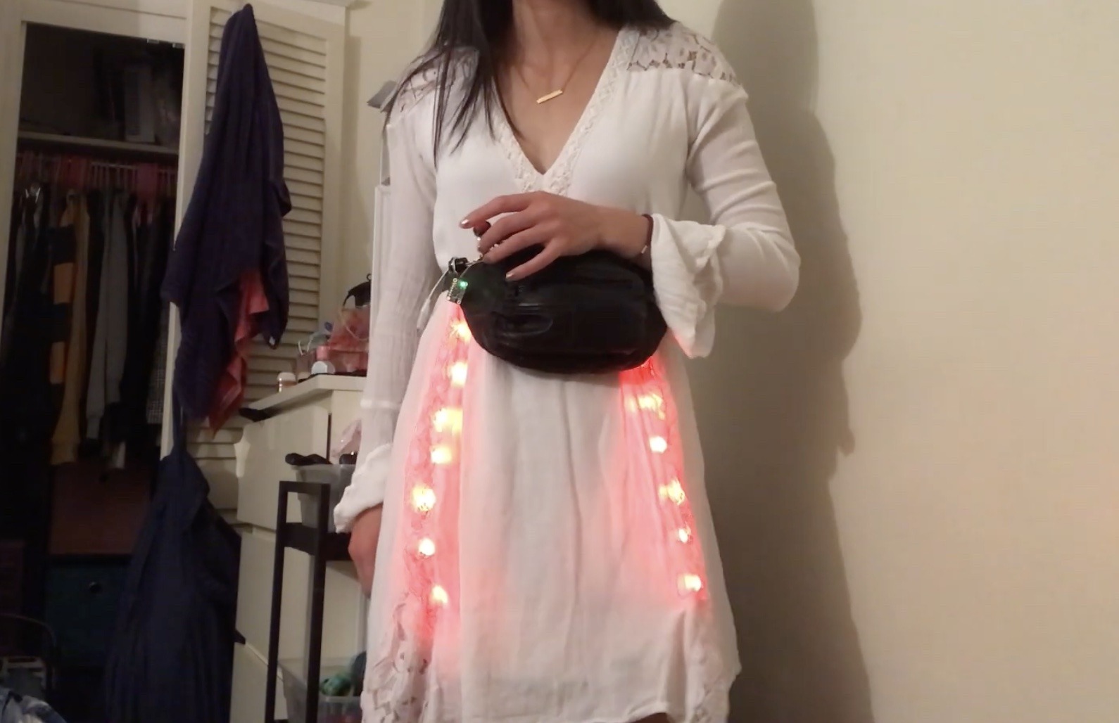 This maker designed an interactive LED-lit dress inspired by Katniss Everdeen’s