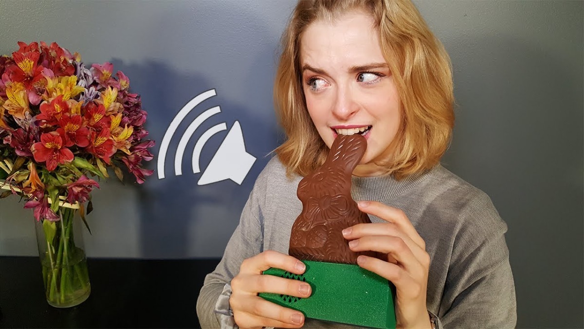 This chocolate bunny screams when it’s eaten