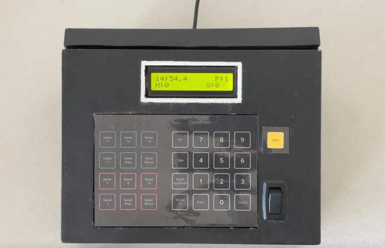 This DIY basketball scoreboard looks and sounds like the real thing ...