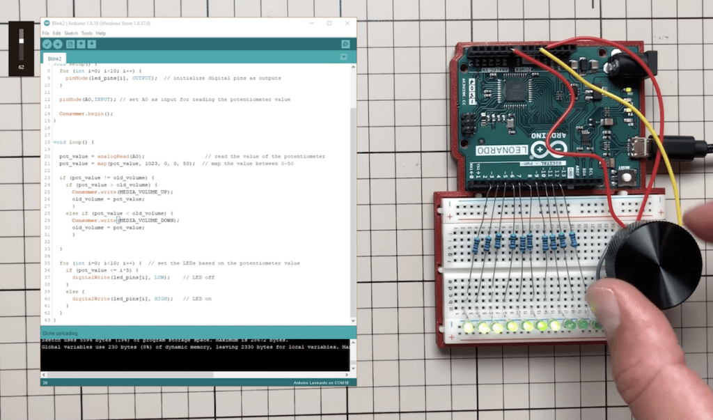 Arduino Leonardo PC Volume Control - Share Project - PCBWay