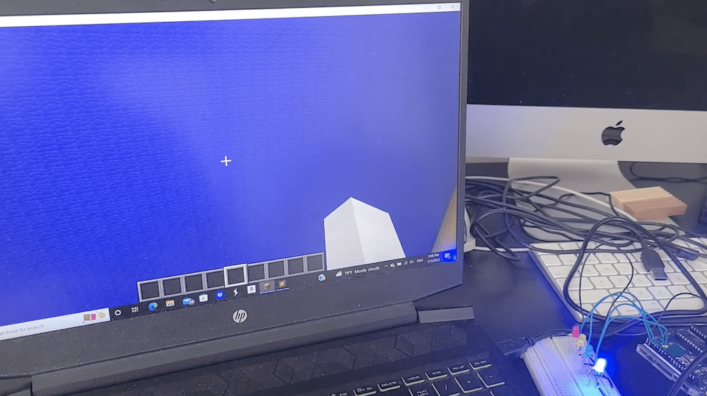 Minecraft controls this LED matrix