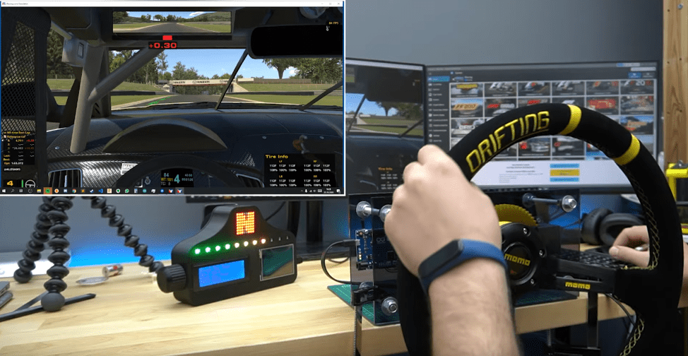 This DIY steering wheel is a cheaper alternative for use in sim racing
