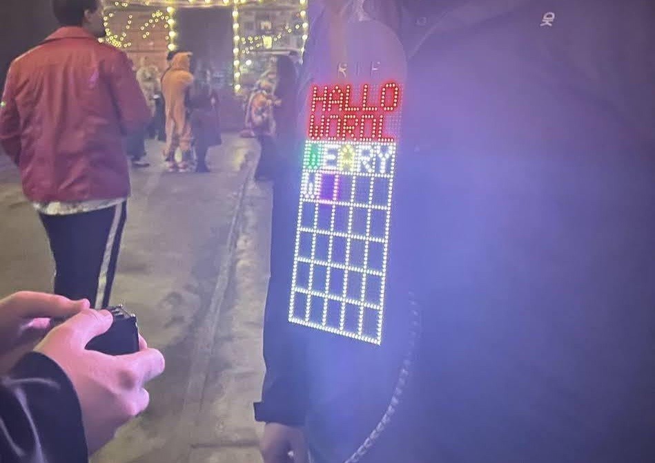 Interactive Halloween costume lets passersby play Wordle