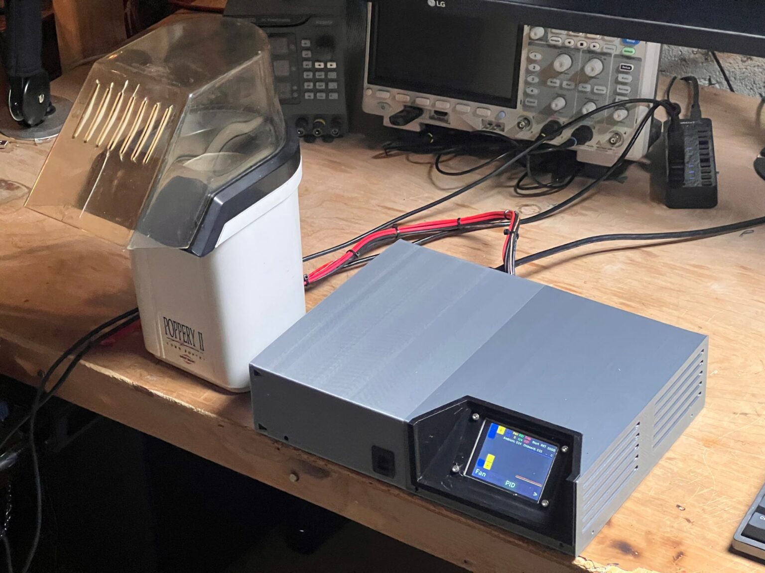 Build your own coffee roaster out of a hot air popcorn popper Arduino