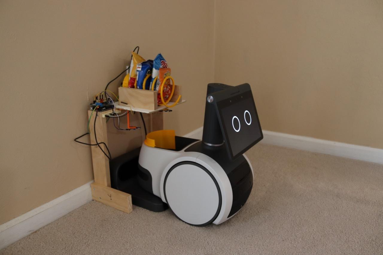 Snacky, the snack dispenser, enables snack delivery