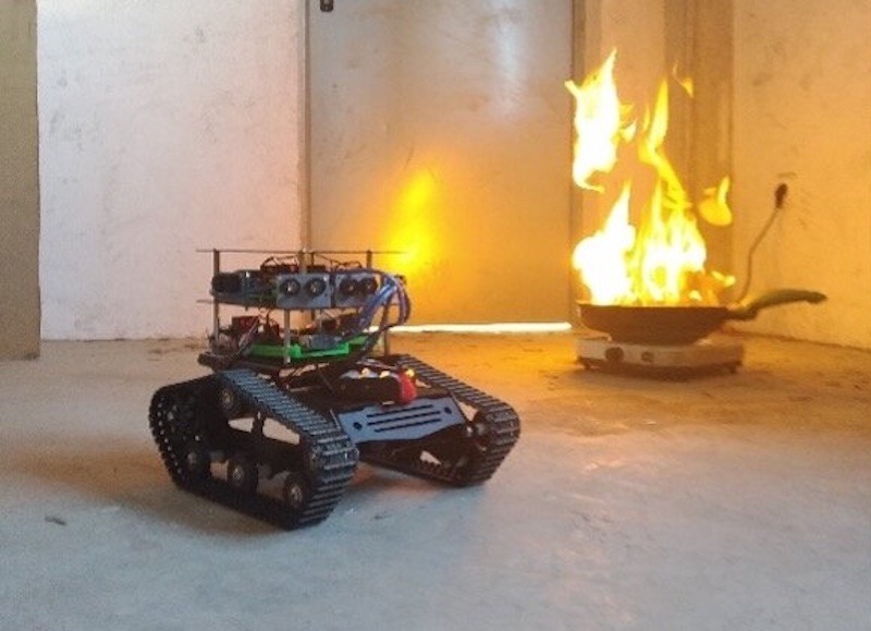 This little robot helps fight fires