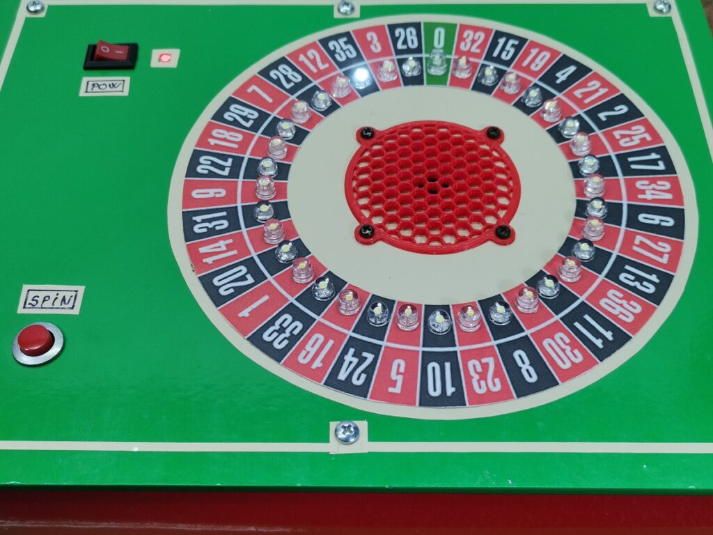 Digital European roulette wheel takes advantage of charlieplexing