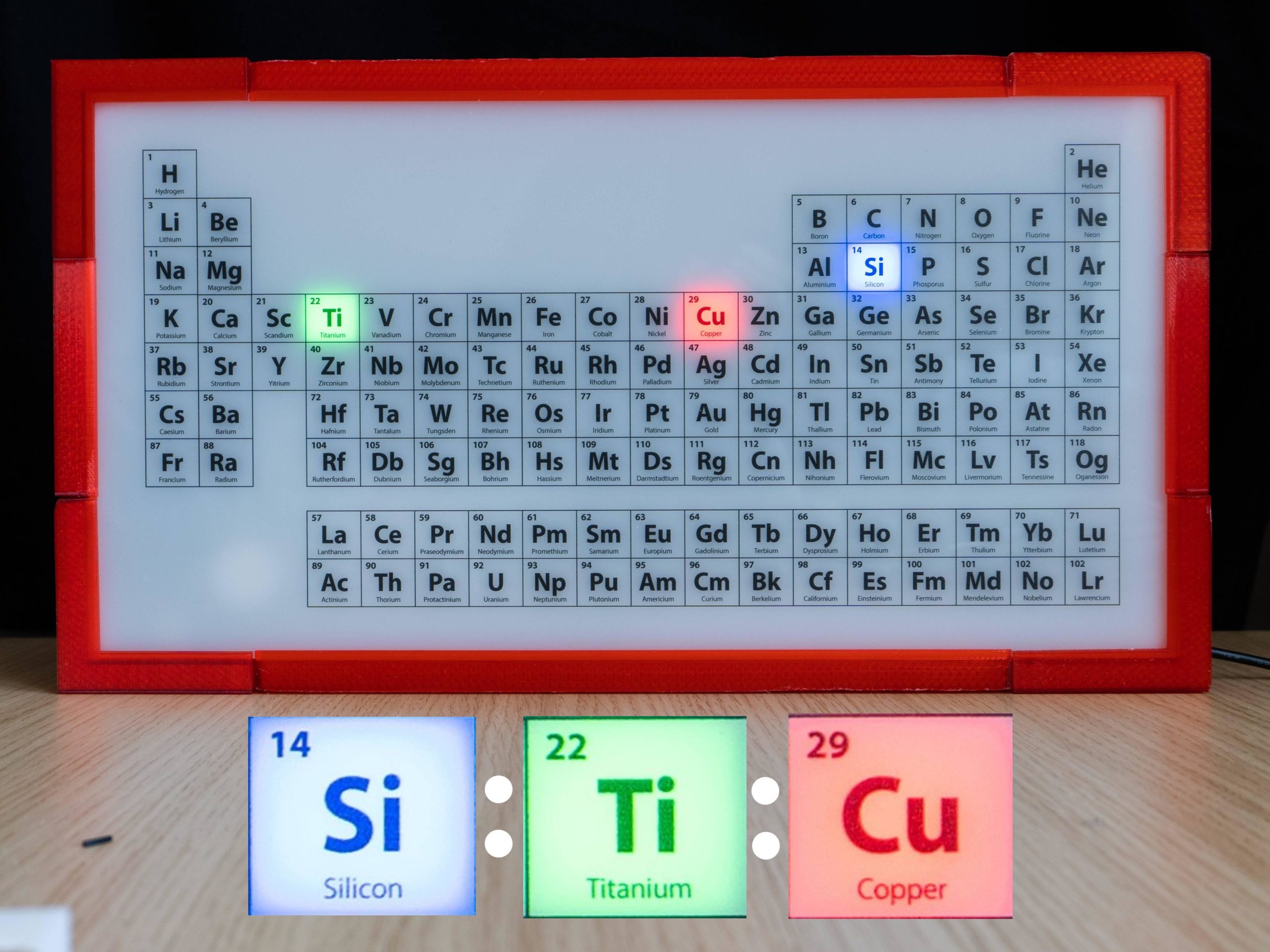 The periodic table clock exudes a nerdy charm