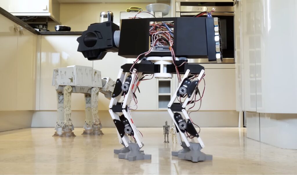 James Bruton builds a walking AT-AT robot