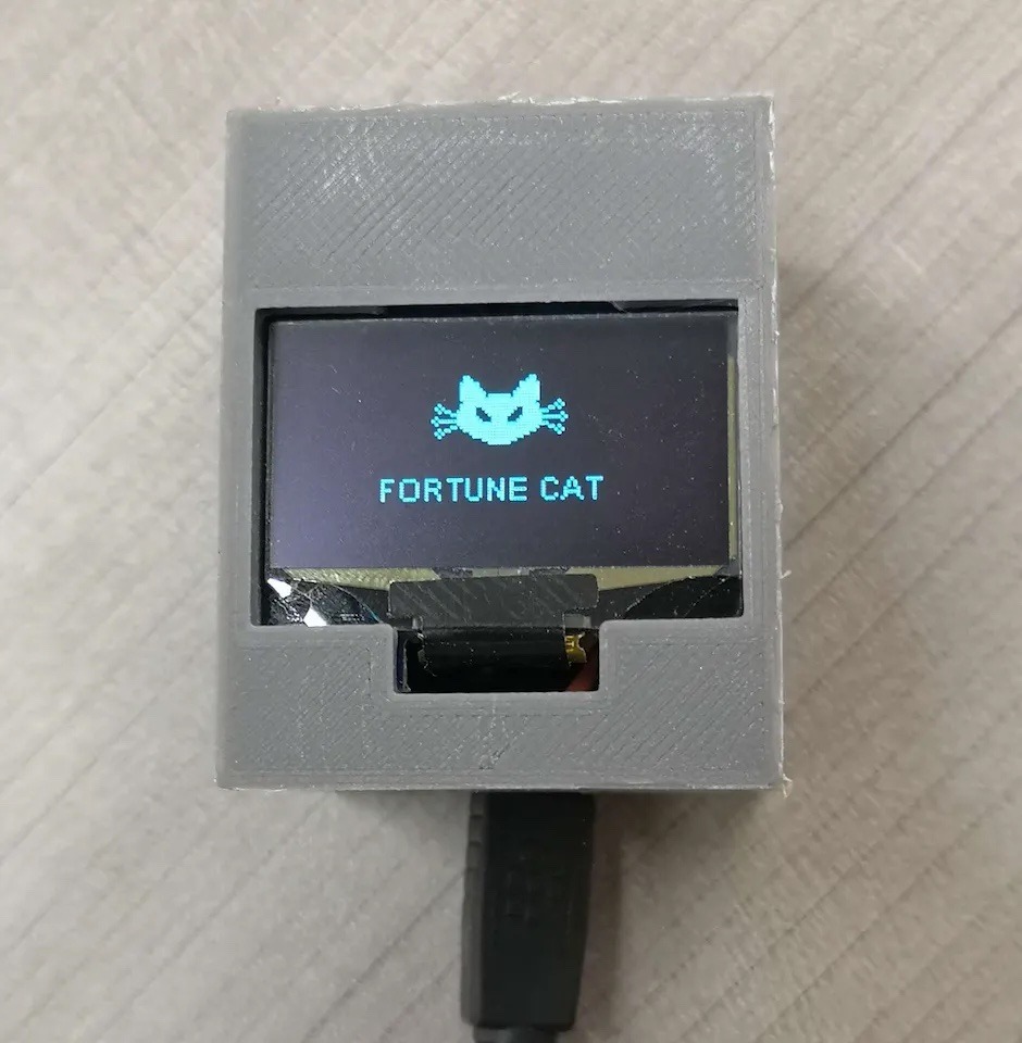 Fortune Cat uses embedded speech recognition to predict your future