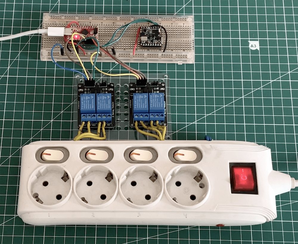 Control a power strip with a keyword detection model and Nicla Voice