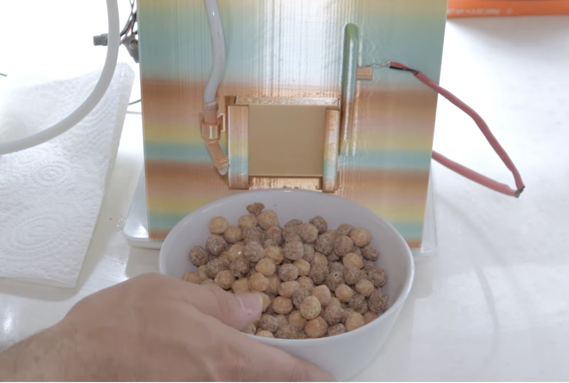 This Arduino-controlled machine dispenses the perfect bowl of cereal