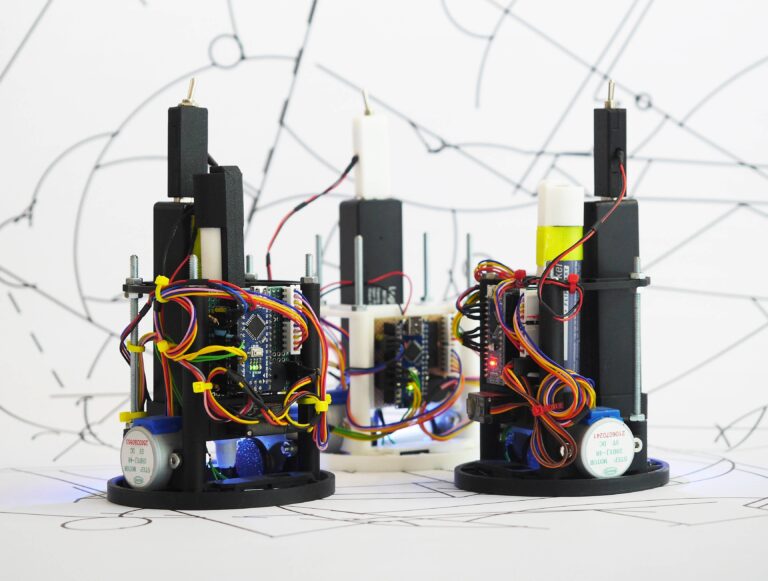 Turtle bots, Gestalt principles, and emergent art | Arduino Blog
