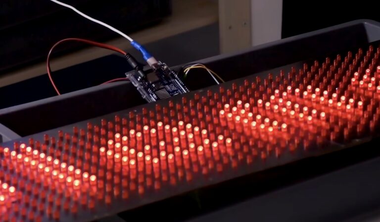 An Arduino gives this quirky old LED sign a new life as a smart display ...